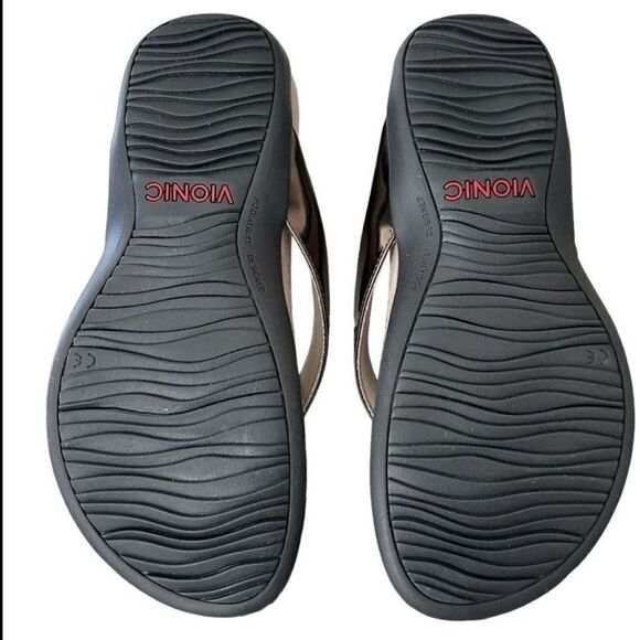 Vionic Dillon Sandal Flip Flops Thong Sandals Pewter Women’s Size 8 Wide - Picture 7 of 8